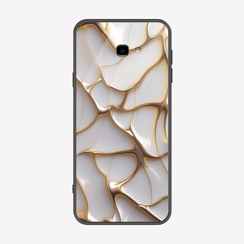 Samsung Galaxy J4 Plus Cover - Luxury Gold Marble Series - Premium Printed Metal soft Bumper shock Proof Case