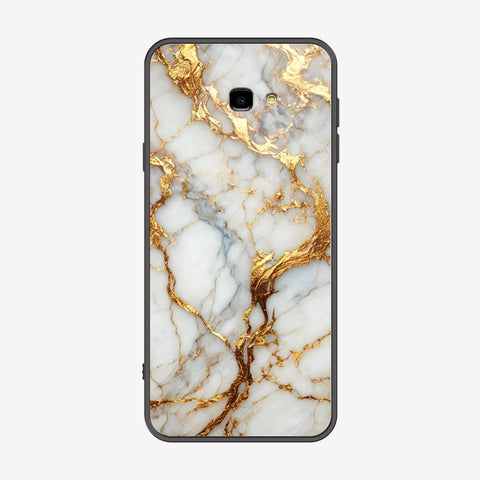 Samsung Galaxy J4 Plus Cover - Luxury Gold Marble Series - Premium Printed Metal soft Bumper shock Proof Case