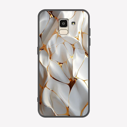 Samsung Galaxy J6 2018 Cover - Luxury Gold Marble Series - Premium Printed Metal soft Bumper shock Proof Case