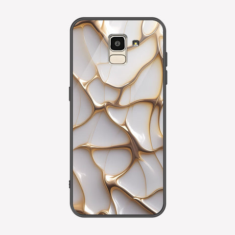 Samsung Galaxy J6 2018 Cover - Luxury Gold Marble Series - Premium Printed Metal soft Bumper shock Proof Case