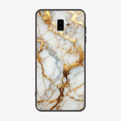 Samsung Galaxy J6 Plus 2018 Cover - Luxury Gold Marble Series - Premium Printed Metal soft Bumper shock Proof Case