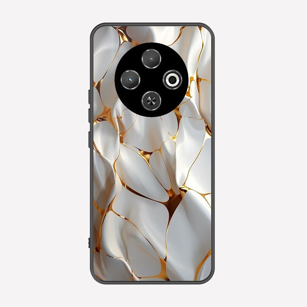 Tecno Spark 30C 4G Cover - Luxury Gold Marble Series - Premium Printed Metal soft Bumper shock Proof Case