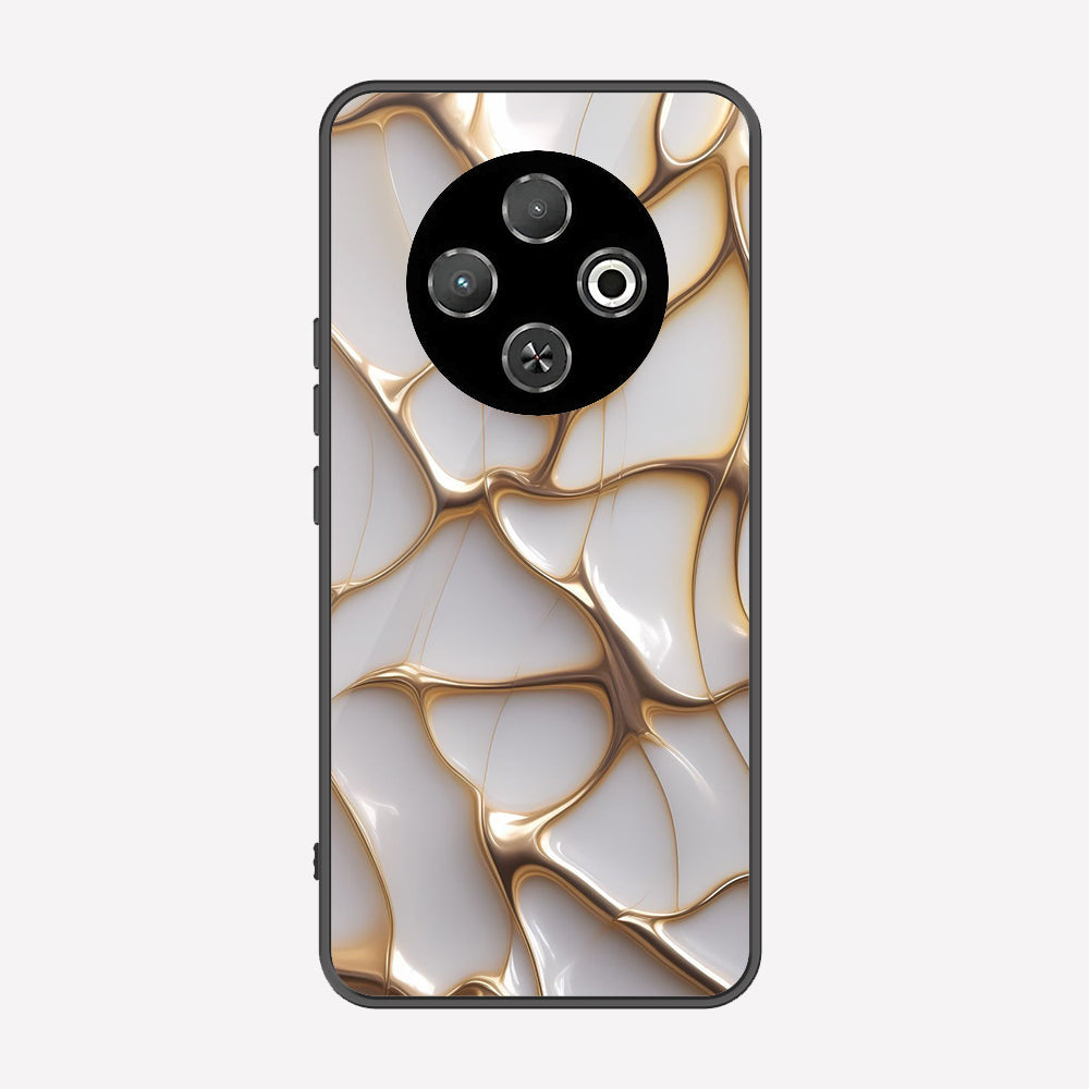 Tecno Spark 30C 4G Cover - Luxury Gold Marble Series - Premium Printed Metal soft Bumper shock Proof Case
