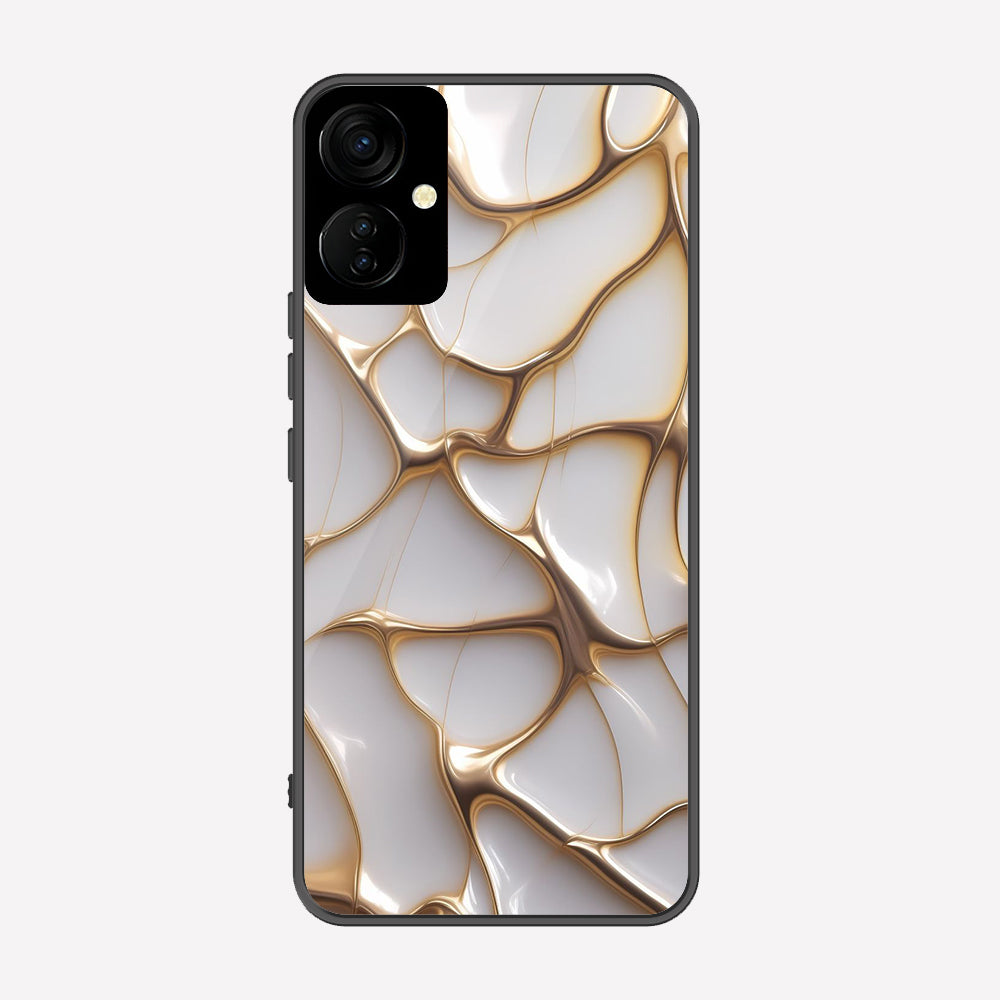 Tecno Spark 9 Pro Cover - Luxury Gold Marble Series - Premium Printed Metal soft Bumper shock Proof Case