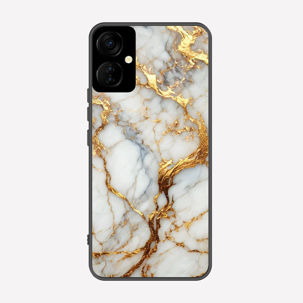 Tecno Spark 9 Pro Cover - Luxury Gold Marble Series - Premium Printed Metal soft Bumper shock Proof Case