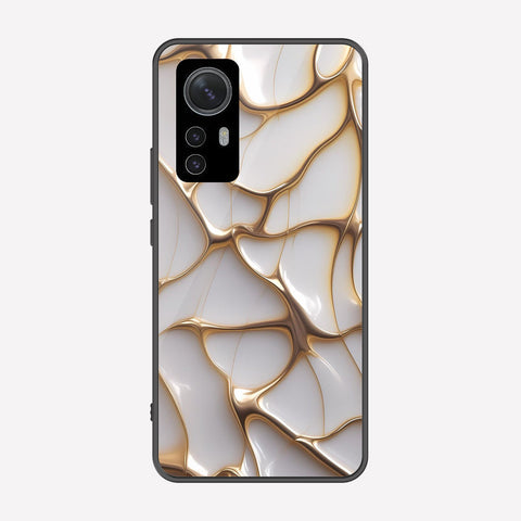 Xiaomi 12S Pro Cover - Luxury Gold Marble Series - Premium Printed Metal soft Bumper shock Proof Case