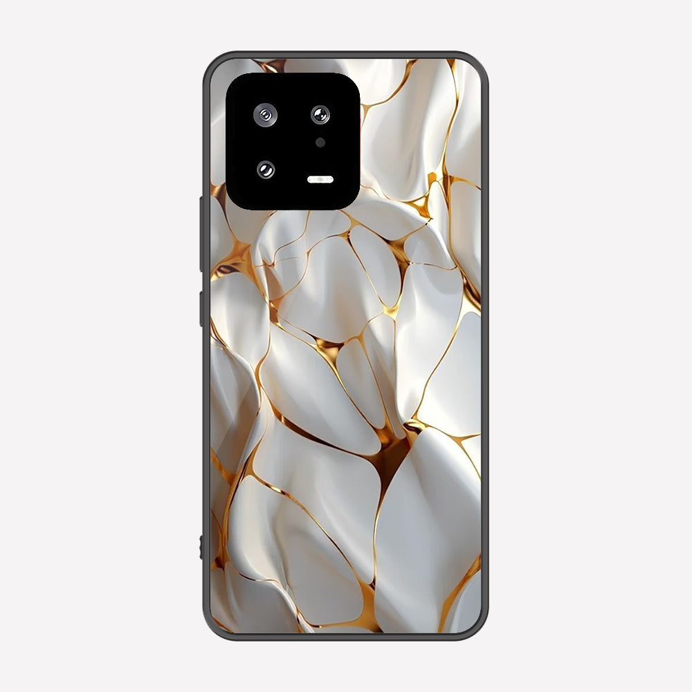 Xiaomi 13 Cover - Luxury Gold Marble Series - Premium Printed Metal soft Bumper shock Proof Case