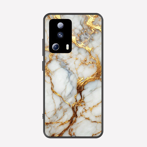 Xiaomi 13 Lite Cover - Luxury Gold Marble Series - Premium Printed Metal soft Bumper shock Proof Case