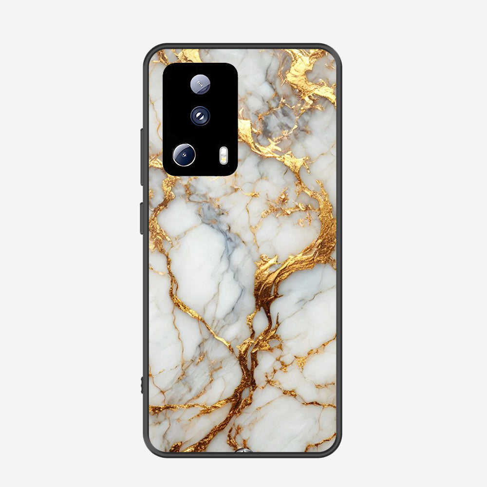 Xiaomi 13 Lite Cover - Luxury Gold Marble Series - Premium Printed Metal soft Bumper shock Proof Case