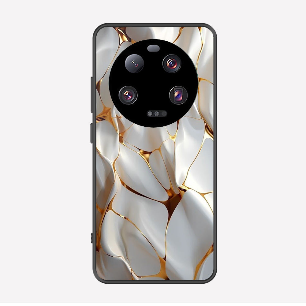 Xiaomi 13 Ultra Cover - Luxury Gold Marble Series - Premium Printed Metal soft Bumper shock Proof Case