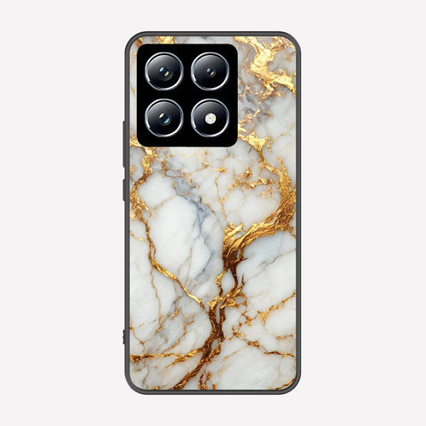 Xiaomi 14T Cover - Luxury Gold Marble Series - Premium Printed Metal soft Bumper shock Proof Case
