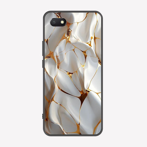 Huawei Y5 Prime 2018 / Y5 2018 / Honor 7S Cover - Luxury Gold Marble Series - Premium Printed Metal soft Bumper shock Proof Case