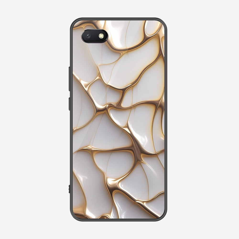Huawei Y5 Prime 2018 / Y5 2018 / Honor 7S Cover - Luxury Gold Marble Series - Premium Printed Metal soft Bumper shock Proof Case