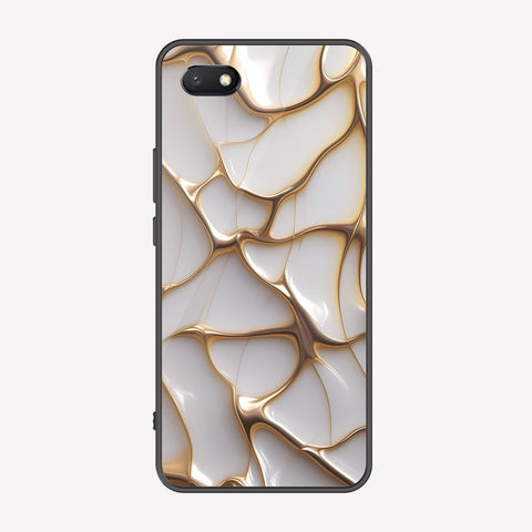 Huawei Y5 Prime 2018 / Y5 2018 / Honor 7S Cover - Luxury Gold Marble Series - Premium Printed Metal soft Bumper shock Proof Case