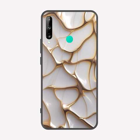 Huawei P40 Lite E Cover - Luxury Gold Marble Series - Premium Printed Metal soft Bumper shock Proof Case