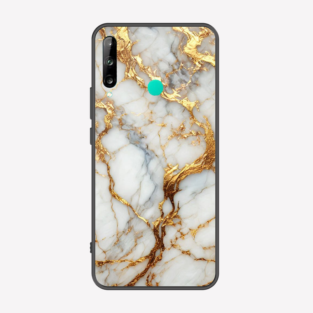 Huawei P40 Lite E Cover - Luxury Gold Marble Series - Premium Printed Metal soft Bumper shock Proof Case
