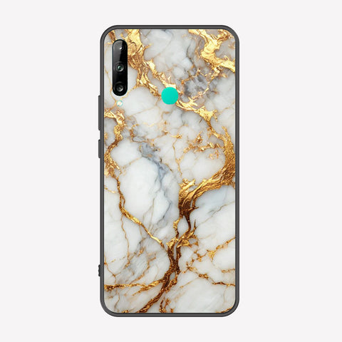 Huawei P40 Lite E Cover - Luxury Gold Marble Series - Premium Printed Metal soft Bumper shock Proof Case
