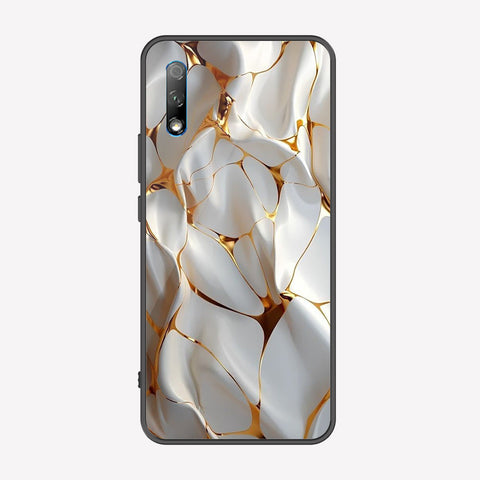 Honor 9X Cover - Luxury Gold Marble Series - Premium Printed Metal soft Bumper shock Proof Case