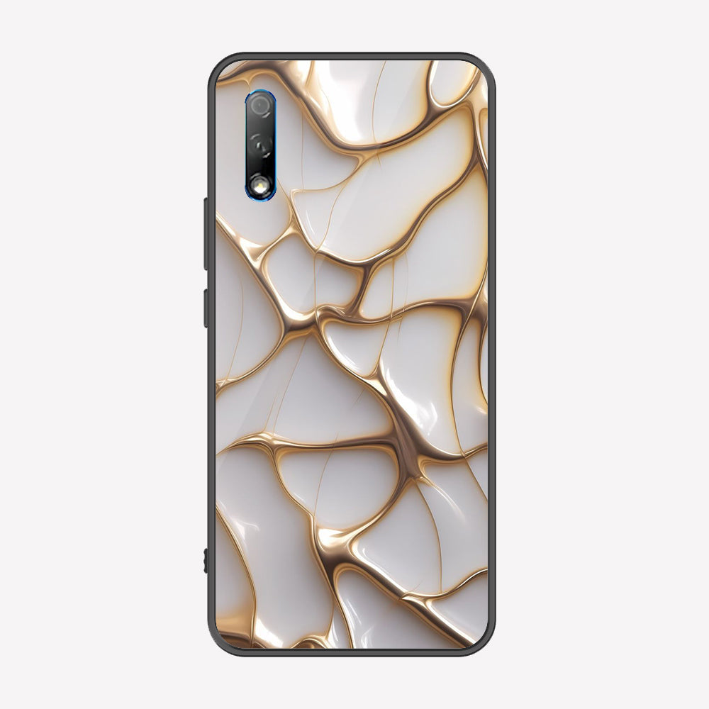 Honor 9X Pro Cover - Luxury Gold Marble Series - Premium Printed Metal soft Bumper shock Proof Case