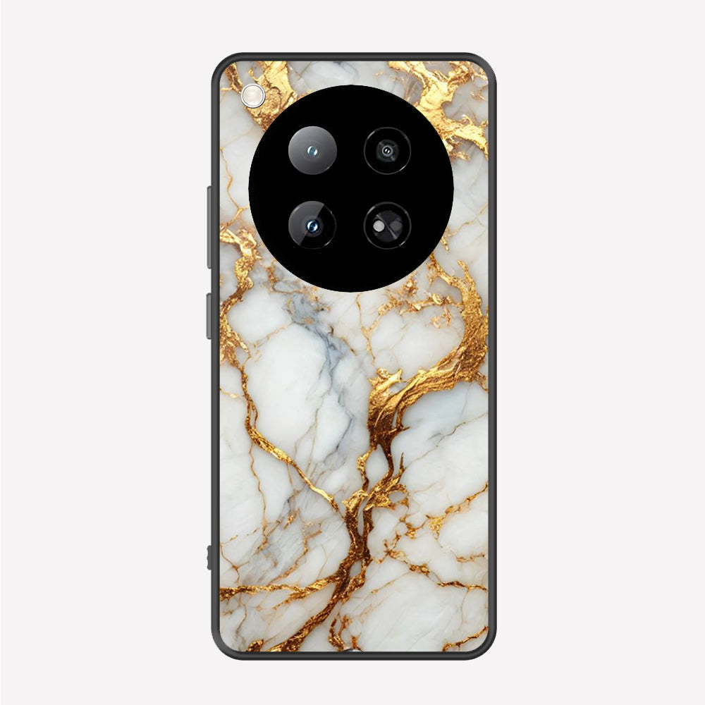 Infinix Zero 40 4G Cover - Luxury Gold Marble Series - Premium Printed Metal soft Bumper shock Proof Case