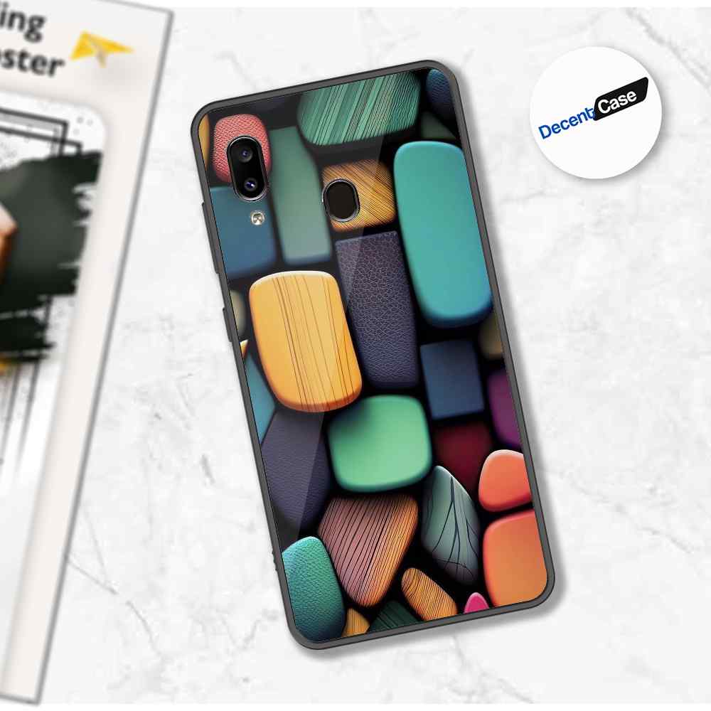 Samsung Galaxy A30 Cover - Stones Series - Premium Printed Metal soft Bumper shock Proof Case