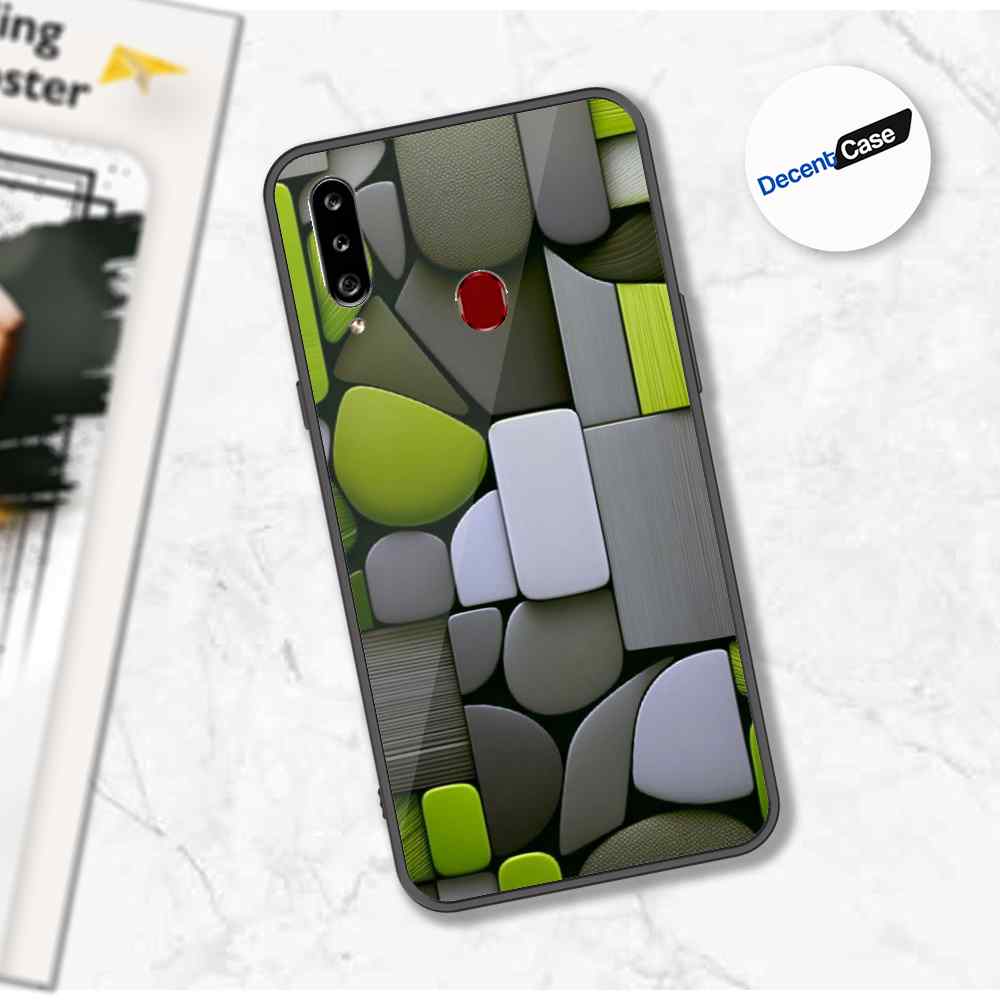 Samsung Galaxy A20s Cover - Stones Series - Premium Printed Metal soft Bumper shock Proof Case
