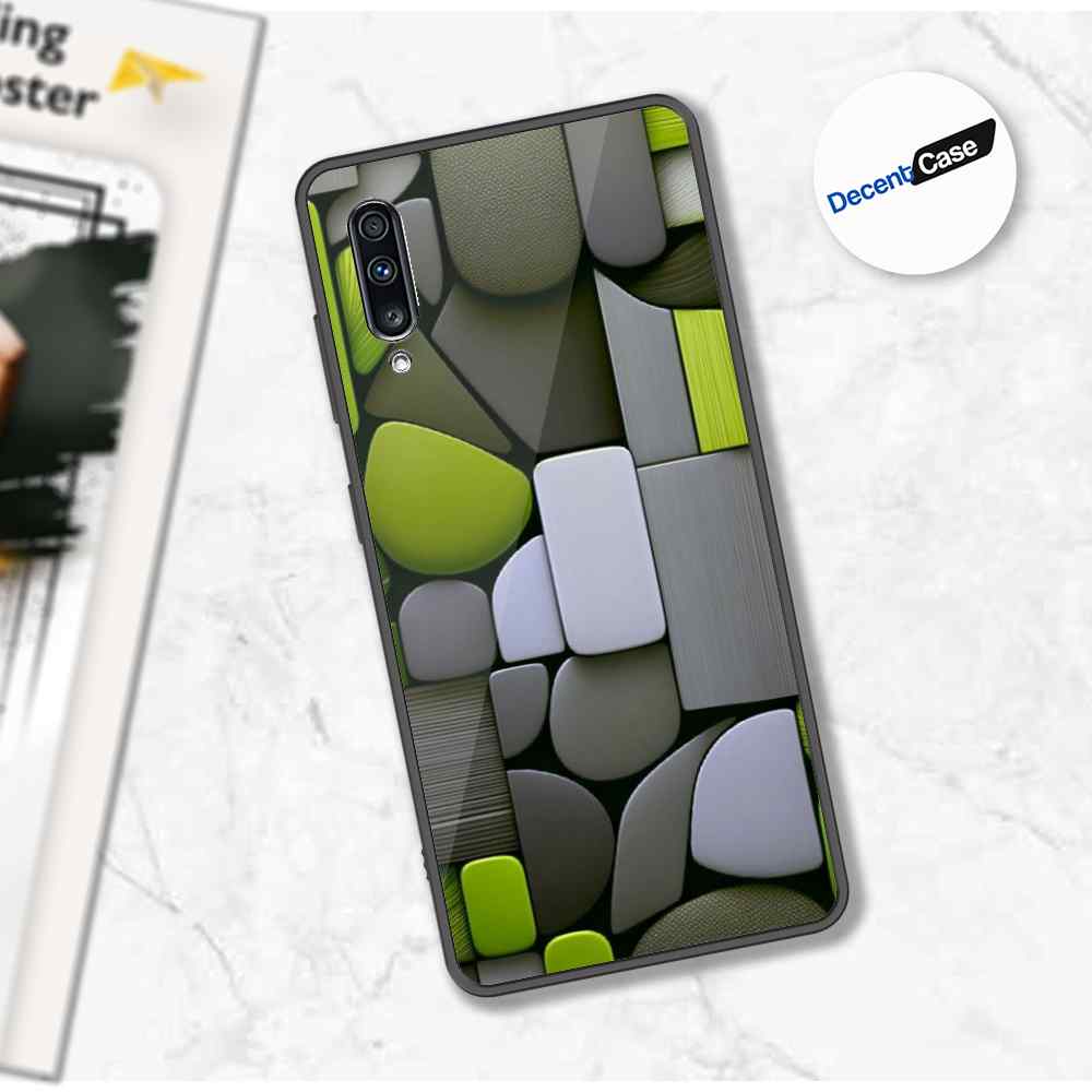 Samsung Galaxy A70 Cover - Stones Series - Premium Printed Metal soft Bumper shock Proof Case