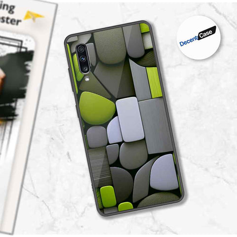 Samsung Galaxy A70 Cover - Stones Series - Premium Printed Metal soft Bumper shock Proof Case