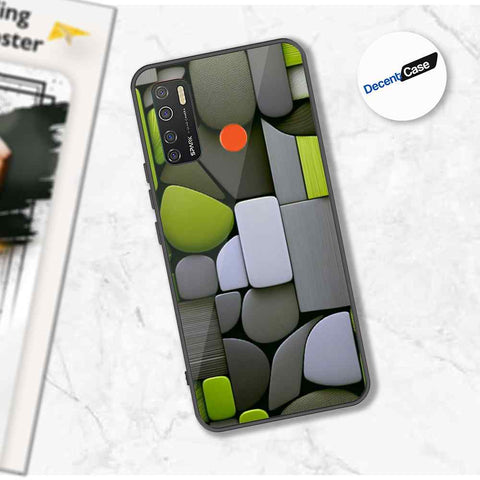 Tecno Camon 15 Cover - Stones Series - Premium Printed Metal soft Bumper shock Proof Case