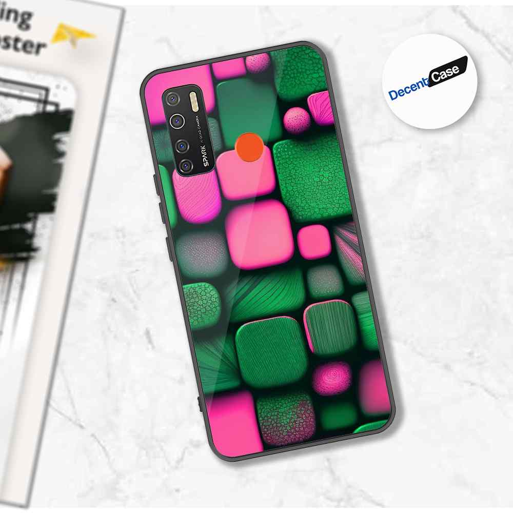 Tecno Camon 15 Cover - Stones Series - Premium Printed Metal soft Bumper shock Proof Case