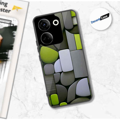 Tecno Camon 20 Cover - Stones Series - Premium Printed Metal soft Bumper shock Proof Case