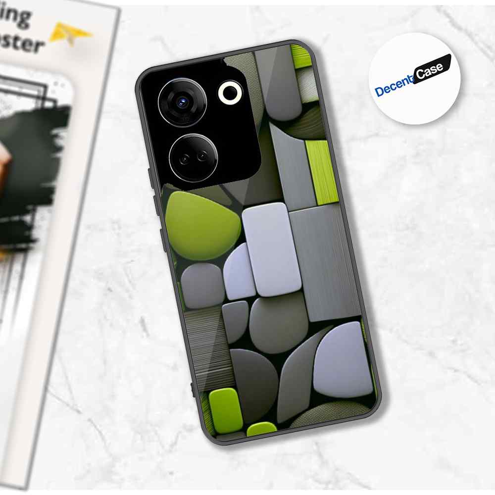 Tecno Camon 20 Pro Cover - Stones Series - Premium Printed Metal soft Bumper shock Proof Case