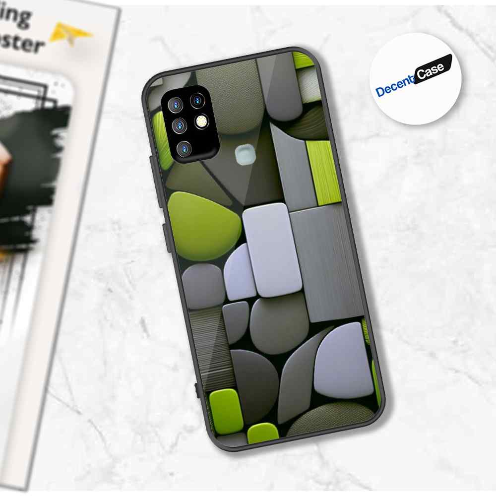 Infinix Hot 10 Cover - Stones Series - Premium Printed Metal soft Bumper shock Proof Case