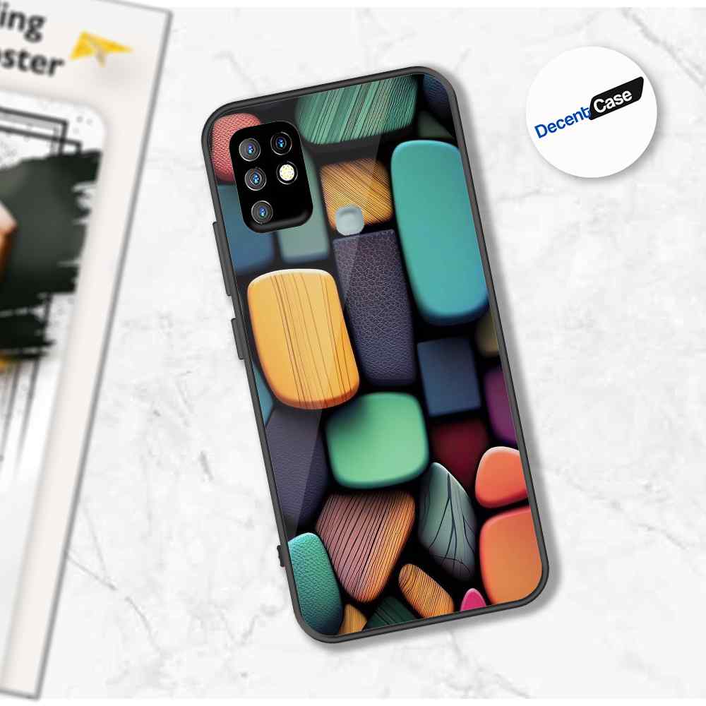 Infinix Hot 10 Cover - Stones Series - Premium Printed Metal soft Bumper shock Proof Case