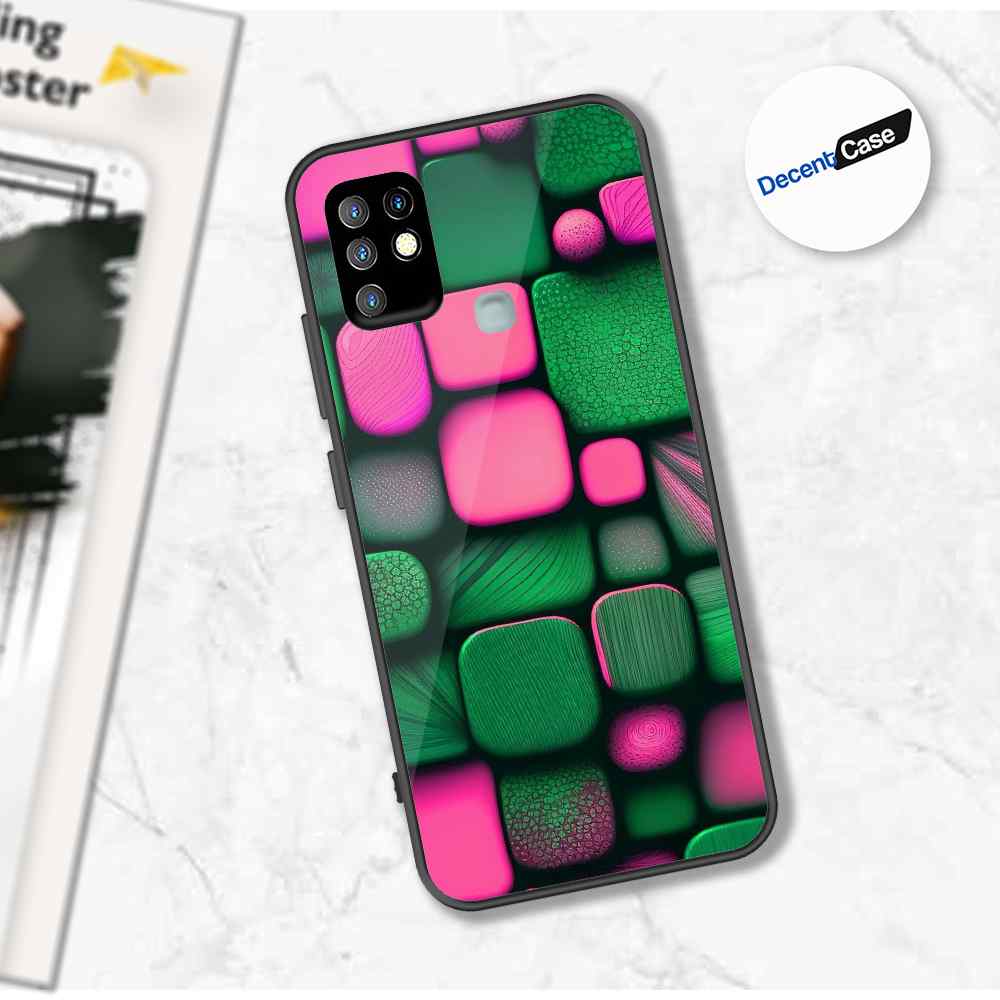 Infinix Hot 10 Cover - Stones Series - Premium Printed Metal soft Bumper shock Proof Case