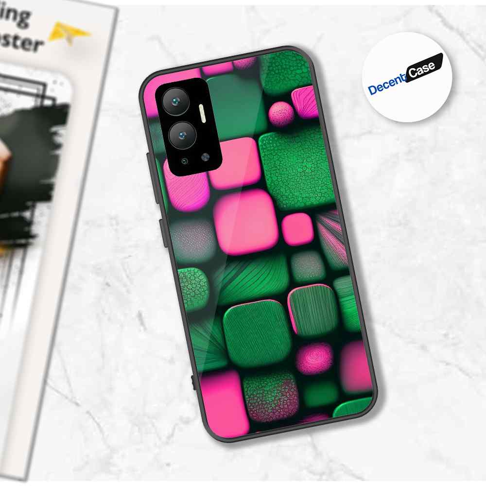 Infinix Hot 12 Cover - Stones Series - Premium Printed Metal soft Bumper shock Proof Case