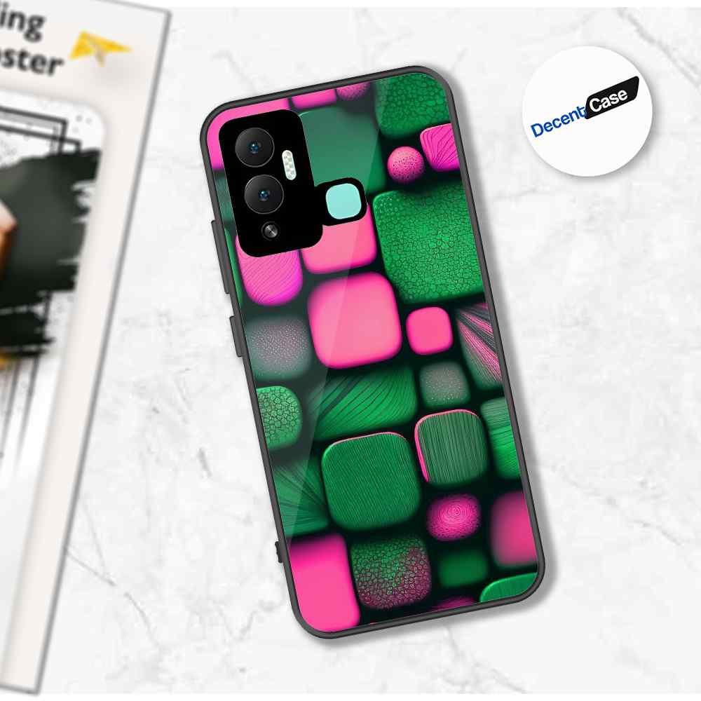 Infinix Hot 12i Cover - Stones Series - Premium Printed Metal soft Bumper shock Proof Case