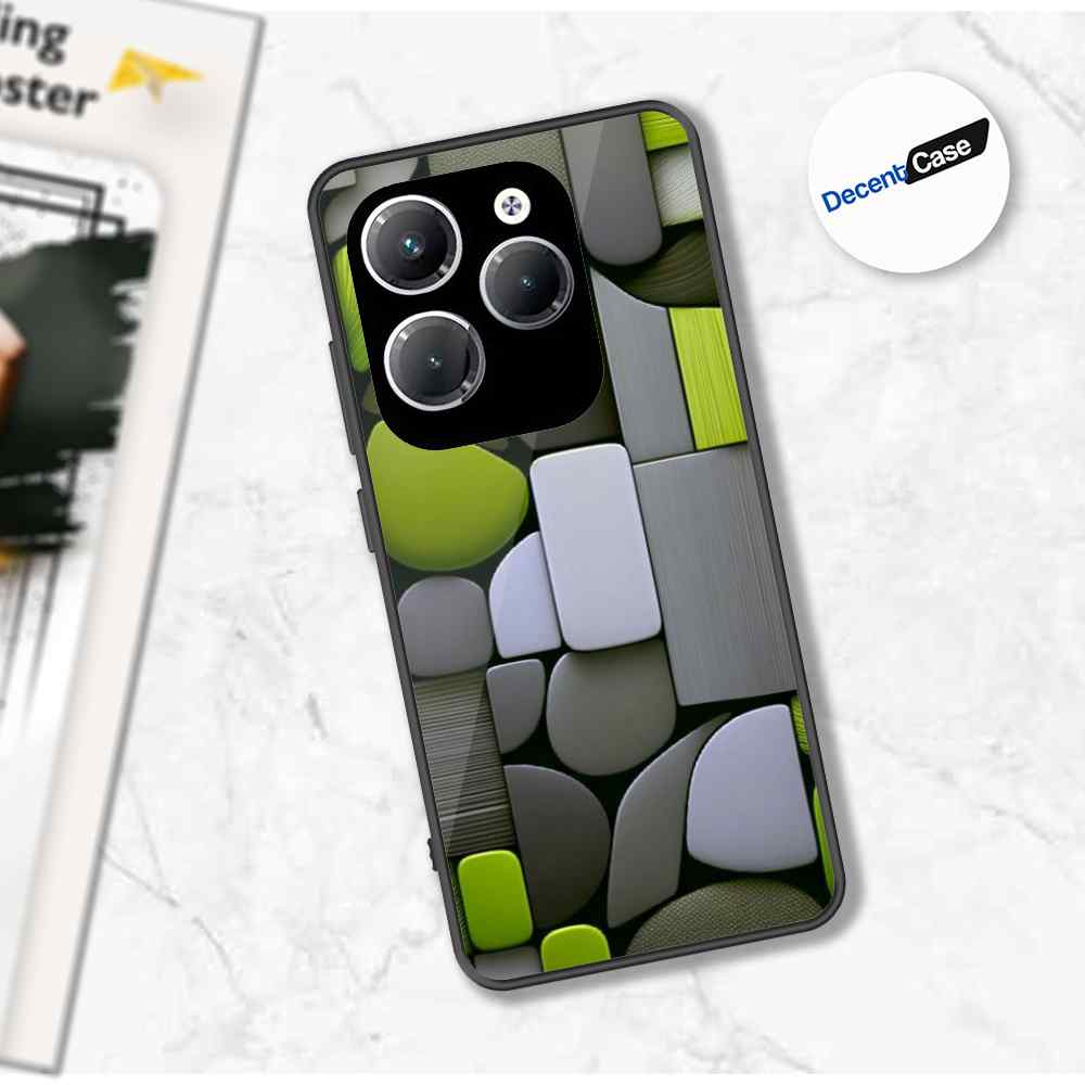 Infinix Hot 40 Cover - Stones Series - Premium Printed Metal soft Bumper shock Proof Case