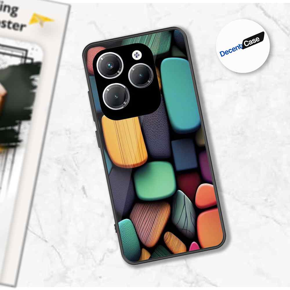 Infinix Hot 40 Cover - Stones Series - Premium Printed Metal soft Bumper shock Proof Case