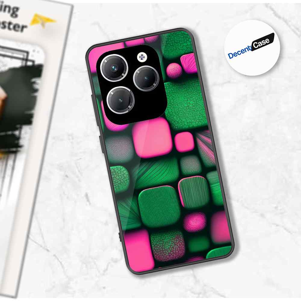 Infinix Hot 40 Cover - Stones Series - Premium Printed Metal soft Bumper shock Proof Case