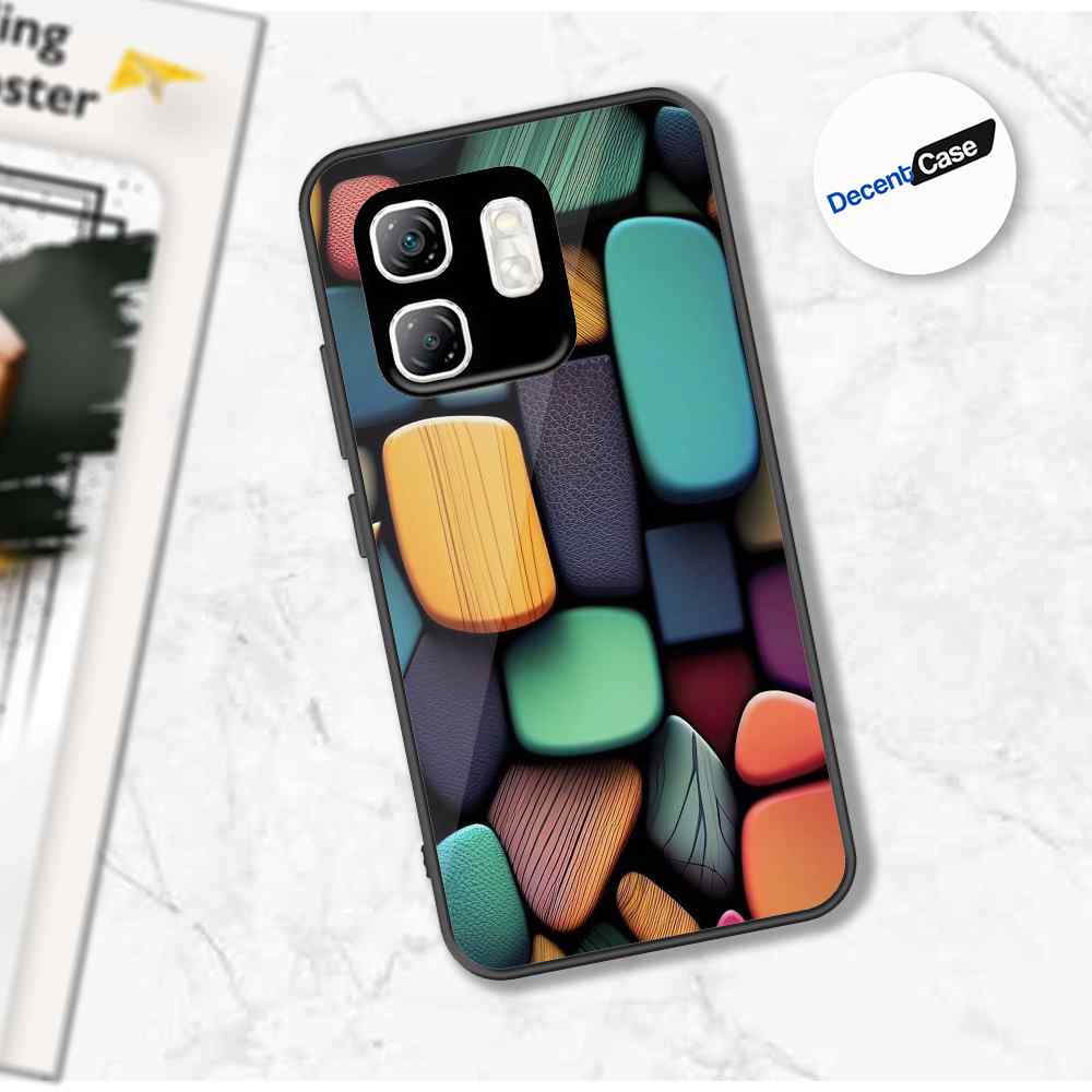 Infinix Hot 50i Cover - Stones Series - Premium Printed Metal soft Bumper shock Proof Case