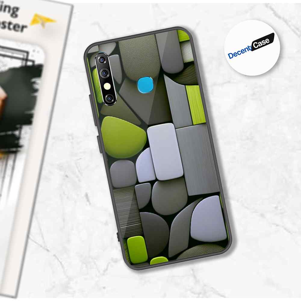 Tecno Spark 4 Cover - Stones Series - Premium Printed Metal soft Bumper shock Proof Case