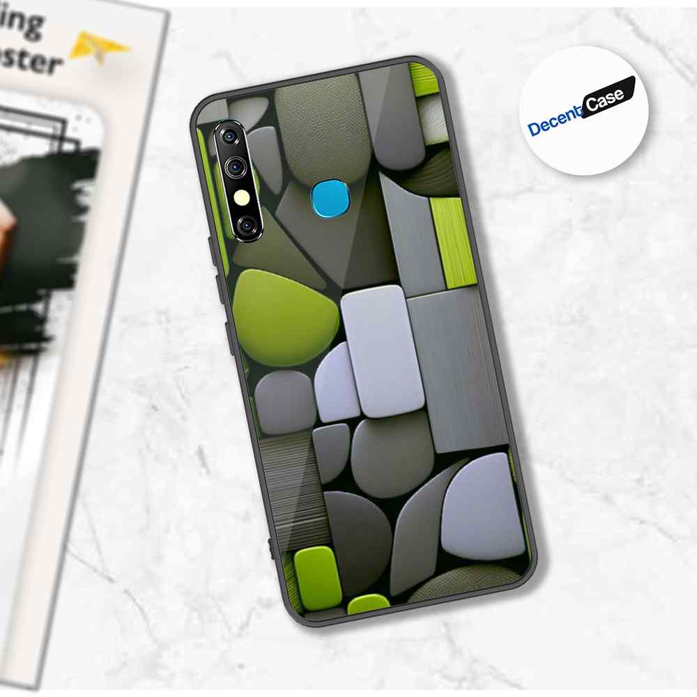Tecno Spark 4 Cover - Stones Series - Premium Printed Metal soft Bumper shock Proof Case