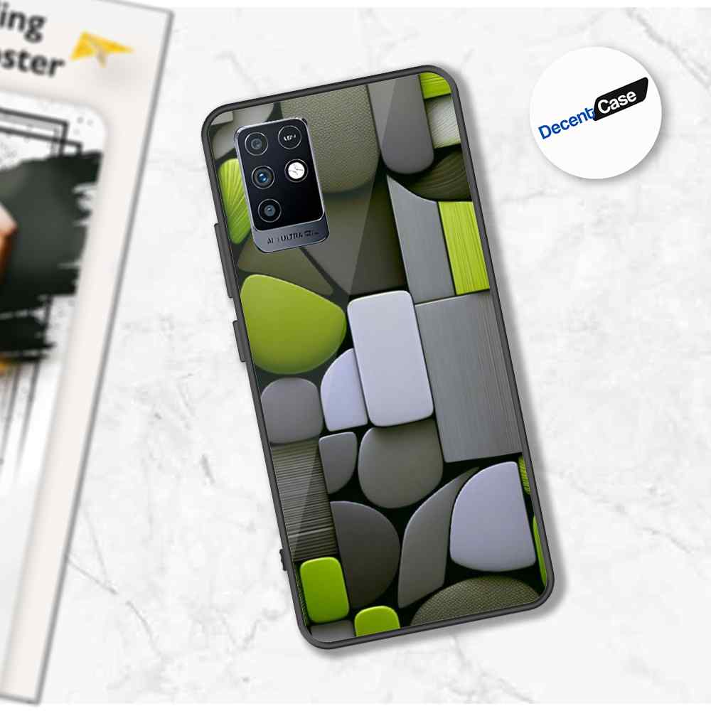 Infinix Note 10 Cover - Stones Series - Premium Printed Metal soft Bumper shock Proof Case