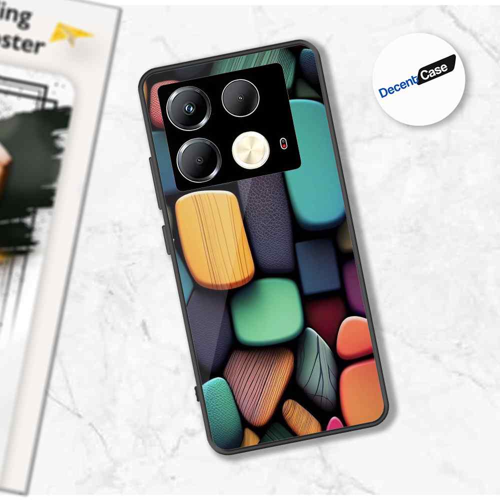 Infinix Note 40 Cover - Stones Series - Premium Printed Metal soft Bumper shock Proof Case