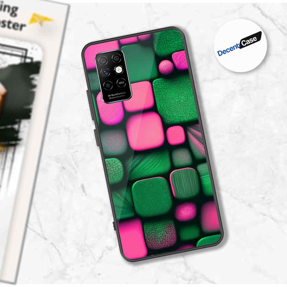 Infinix Note 8i Cover - Stones Series - Premium Printed Metal soft Bumper shock Proof Case