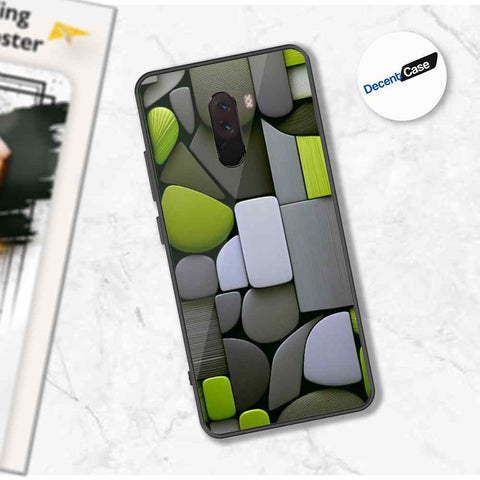 Xiaomi Pocophone F1 Cover - Stones Series - Premium Printed Metal soft Bumper shock Proof Case
