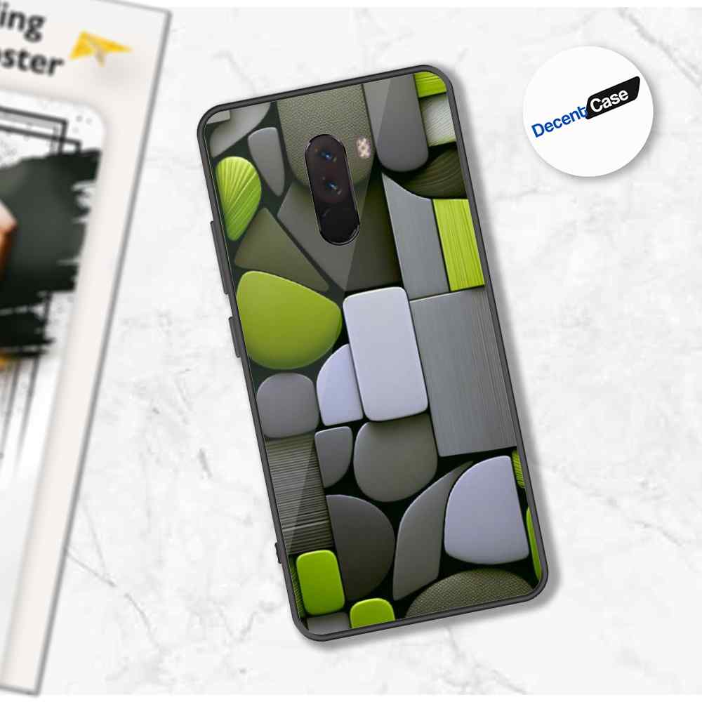 Xiaomi Pocophone F1 Cover - Stones Series - Premium Printed Metal soft Bumper shock Proof Case