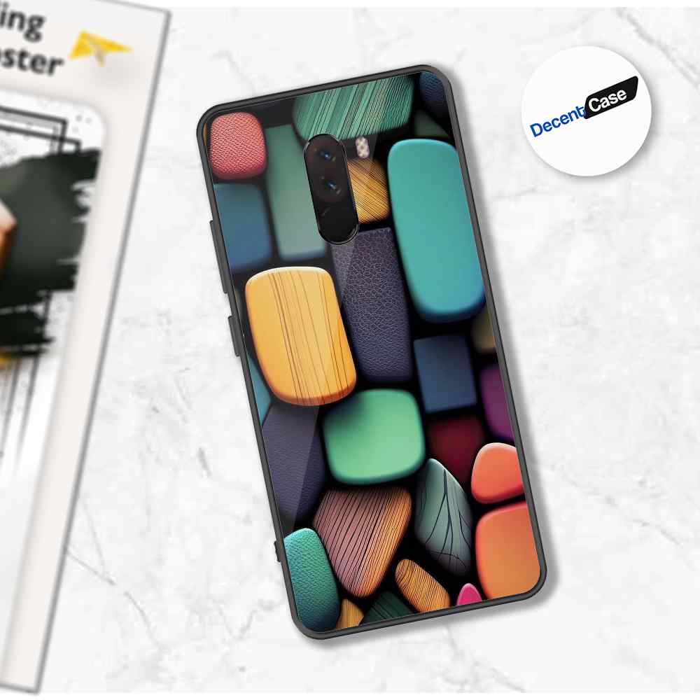 Xiaomi Pocophone F1 Cover - Stones Series - Premium Printed Metal soft Bumper shock Proof Case