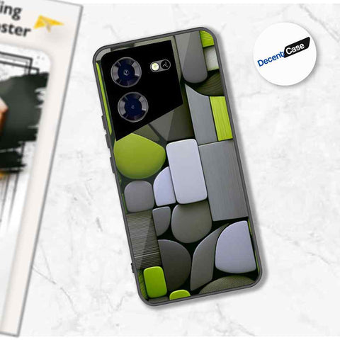 Tecno Pova 5 Cover - Stones Series - Premium Printed Metal soft Bumper shock Proof Case
